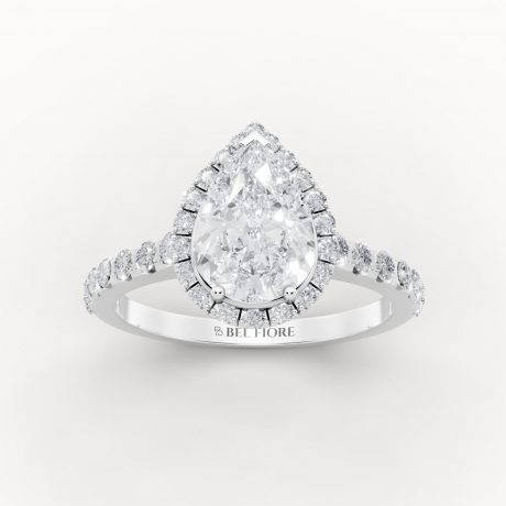 Pear Halo Engagement Ring
