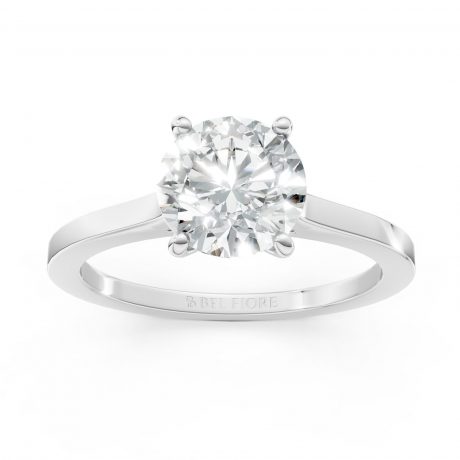 Tapered Classic Solitaire Engagement Ring